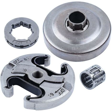 Tambour d'embrayage Embrayage Assy Pignon Jante Kit de roulement à aiguilles pour Husqvarna 340 345 346xp 350 351 353 445 450 E Tronçonneuse Qyroadwolf