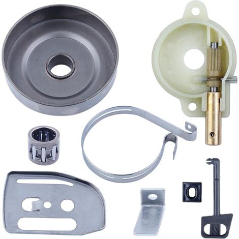Tambour d'embrayage la pompe à huile Bande de frein Plaque de barre Levier de tige de starter Kit pour Husqvarna 142 137 136 36 41 Tronçonneuse 530069342