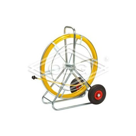 Tambour enrouleur 80, tige renforcée à la fibre de verre diamètre 11 mm, 50 m de long