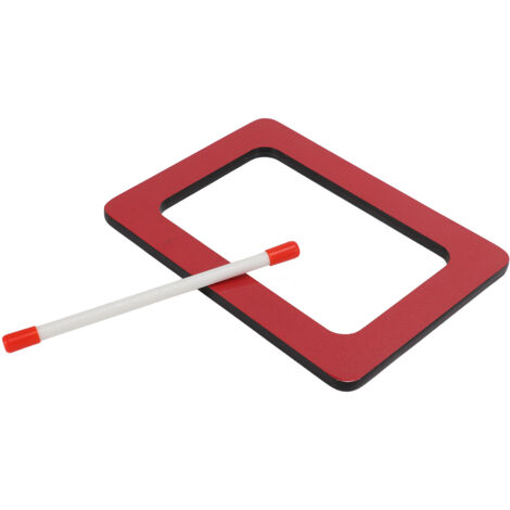 Tambour Rectangulaire Rouge pour Enfants - Instrument de Percussion en Bois Compressé et Peau Résine pour Éveil Musical