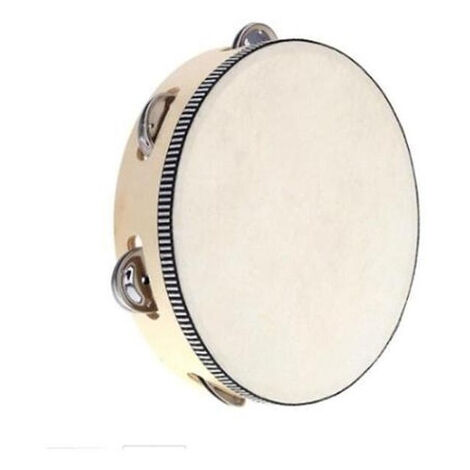 Tambourin à manivelle de 6 pouces mini tambour pour enfants éducation précoce pour enfants jouet pour bébé instrument de musique tambour tambourin jouet 1pc (couleur bois)
