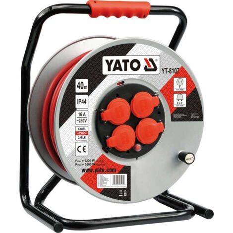 TAMBURO DI PROLUNGA IN PLASTICA YATO 40m 3x2,5mm2
