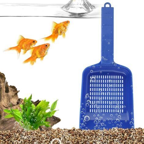 Tamis à Sable, Nettoyeur de Sable d'Aquarium, Pelle à Sable en Plastique pour Aquarium, Pelle à Sable pour Fuite d'eau d'Aquarium, Pelle à Sable avec Fine pour Outil de