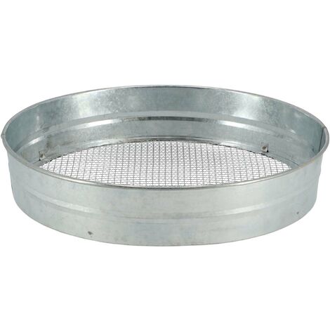 Tamis de jardinage en acier inoxydable – Filtre à tamis pour terre fine – Dimensions 36,6 x 36,6 x 7,1 cm – Poids léger 0,42 kg – Pflanzen Kölle