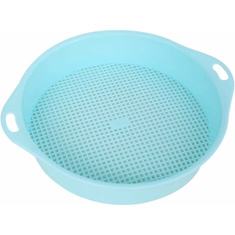 Tamis de sol en plastique rond en maille pour jardin tamis de sable tamis pour semis, accessoire de jardin