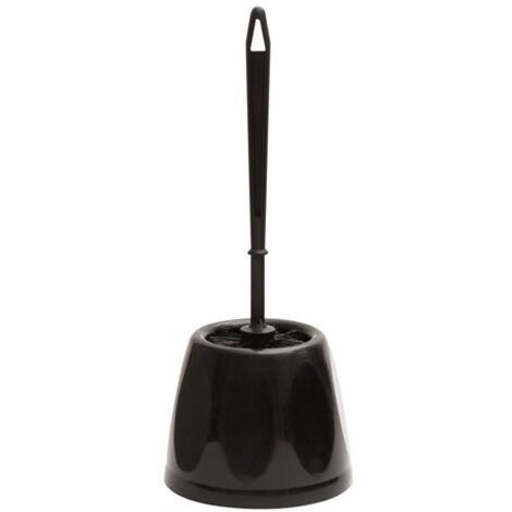 Tampel Combiné WC classique noir élégant en polypropylène