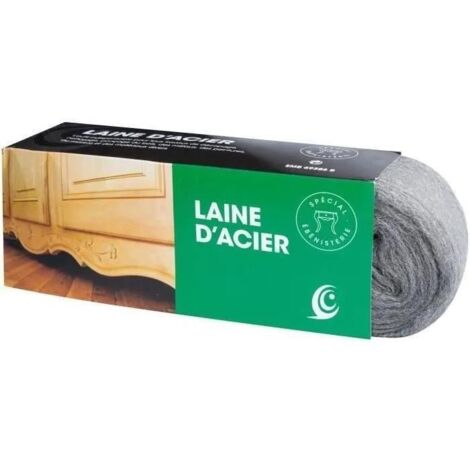 Tampel Laine d'acier n°000 150g gris pour nettoyage