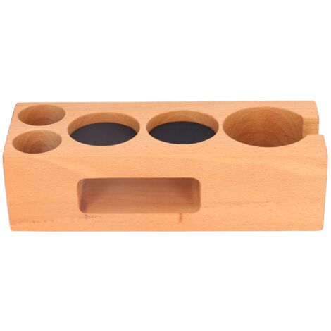 Tamperhalterung aus Holz für Kaffeemaschinen, 2,3 Zoll – Multifunktionale Holztür und Matte