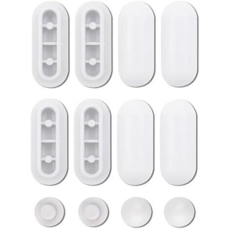 Tampon Abattant WC, Patin Abattant WC, Tampon Universel pour Siège Toilette, pour Maison L'hôtel L'hôpital L'ensemble, Compatible avec Tous Modèles Standard (Blanc)