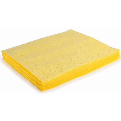 Tampon Absorbant Produit chimique RS PRO, 20 par paquet , capacité d'absorption: 16L, RS PRO. ( Prix pour Boîte de 20 )