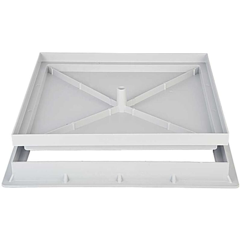 Zeker - Tampon creux avec cadre 30 x 30 cm en polypropylène renforcé, tampon pour coffrage pour regard