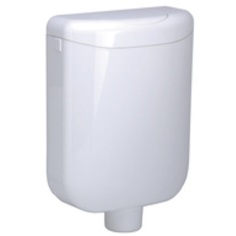 Tampon de chasse ecoLux, avec arrêt automatique, isolation contre la condensation, bras de fixation 1, 6l, blanc
