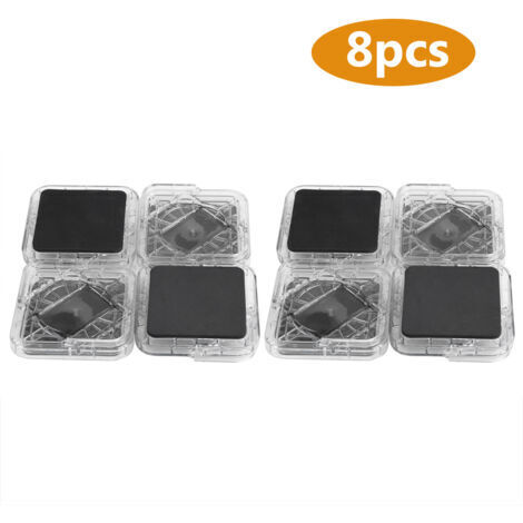 Tampon de Jambe de Lit à la Maison - 8pcs Set Tapis Non Galet (Transparent)