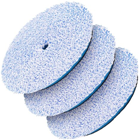 Tampon de polissage en microfibre, 3 pièces, disque de finition en microfibre de 6 pouces (150 mm) avec support auto-agrippant pour polisseuse automobile, ponçage, lustrage, cirage et polissage