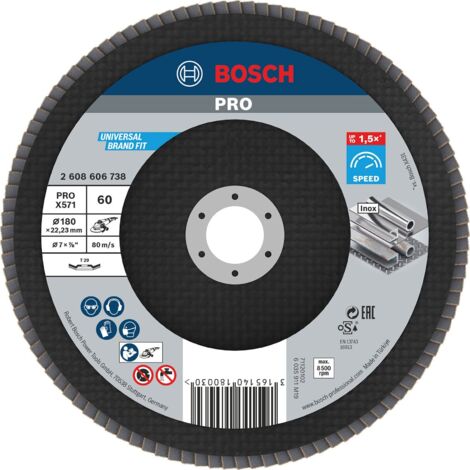 Tampon de polissage X571 Idéal pour métal Ø 180 mm BOSCH 2608606738