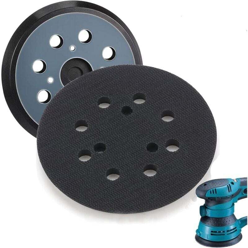 Image of Tampon de Ponçage 8 Trous 125mm Compatible avec Makita BO5010 BO5030K BO5031K