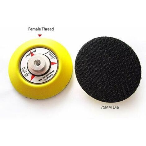 Tampon de ponçage auto-agrippant 75 mm – Fixation micro crochet et boucle – Compatible perceuses et meuleuses – Pour bois dur et teck