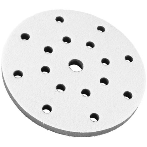 Tampon de ponçage souple diamètre 150mm avec 15 trous - Coussin d'interface pour disques abrasifs