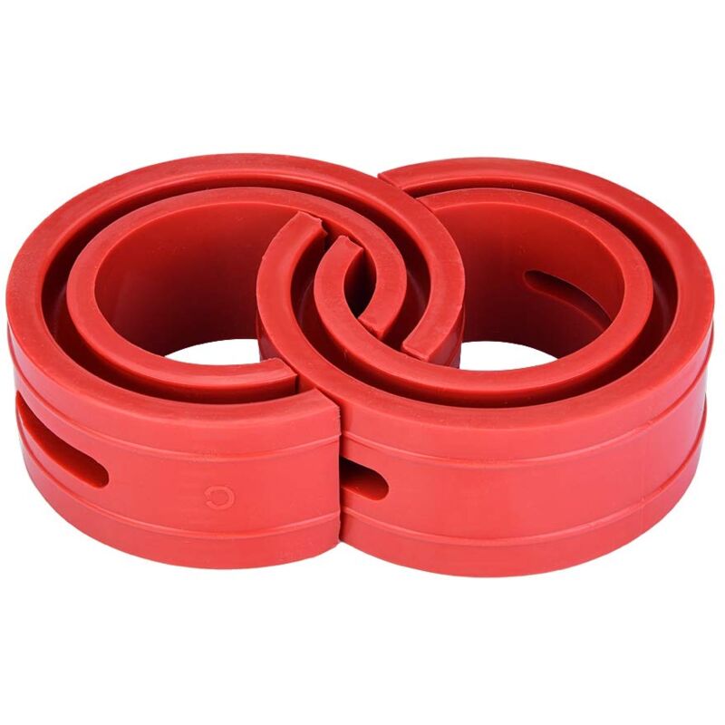 Tampon de Ressort 2Pc Universel de Voiture Coussin de Butoir Rouge de Voiture Amortisseur Ressort de Type de Pare-chocs(C)