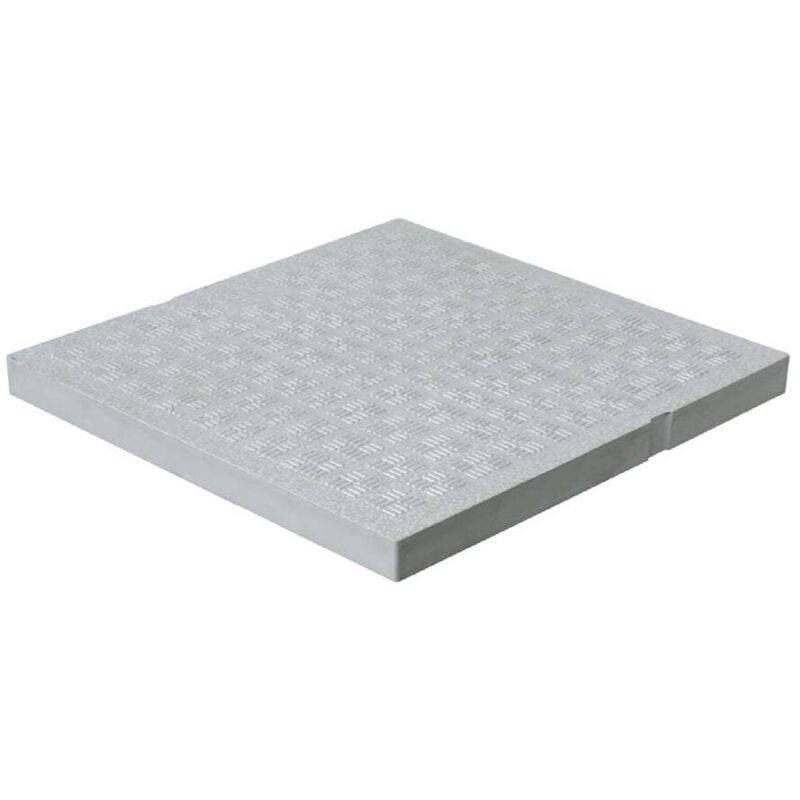 First Plast - Tampon de sol pvc renforcé anti-choc 187 x 187 mm - 49,00 kn - Gris - Série 2000