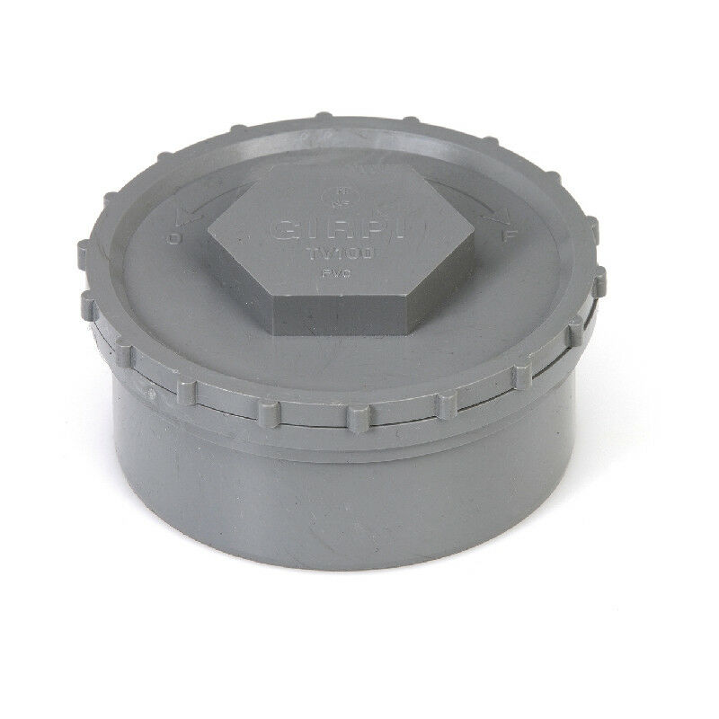 Girpi - Tampon de visite mâle pvc gris Ø200mm - XTV200