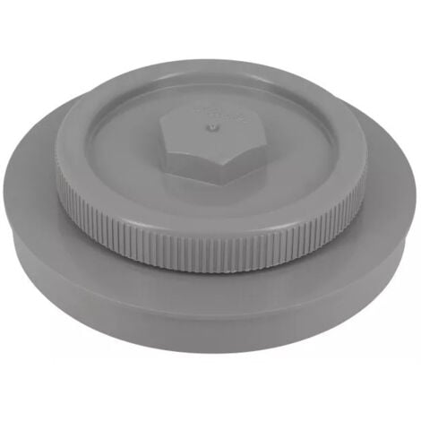 Tampon de visite Nicoll FB avec bouchon D200mm en PVC mâle-femelle couleur gris clair à coller