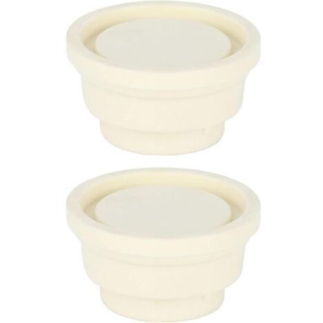 Tampon D'échelle De Piscine 2 Pièces Embouts D'échelle pour Piscine Creusée Ensemble De Pare-Chocs en Caoutchouc Blanc pour Échelles De Piscine, Pièces De Rechange Universelles