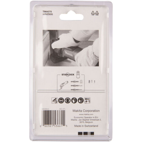 Tampon d'interface de protection triangulaire avec surface collante Makita TMA078