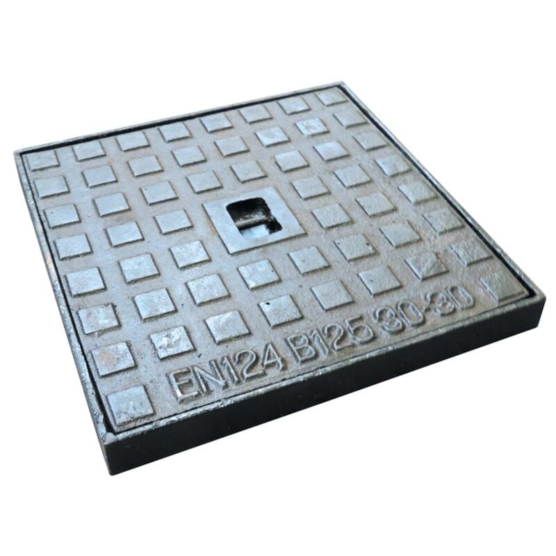 Fitt - Tampon en fonte B125 pour regard 300x300mm Noir - Fonte