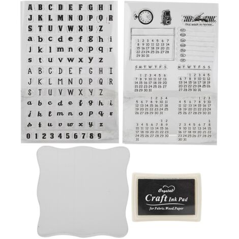 Tampon en silicone transparent pour scrapbooking DIY, calendrier décoratif album photo