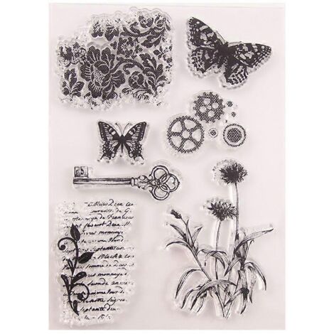 Tampon transparent en silicone papillon pour scrapbooking, gaufrage et album photo D