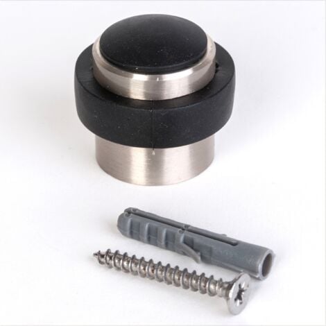 Tampone a pavimento con tassello + vite in alluminio BLINDOMAX aspetto acciaio inox spazzolato - Ø37 x H.37 mm - 222