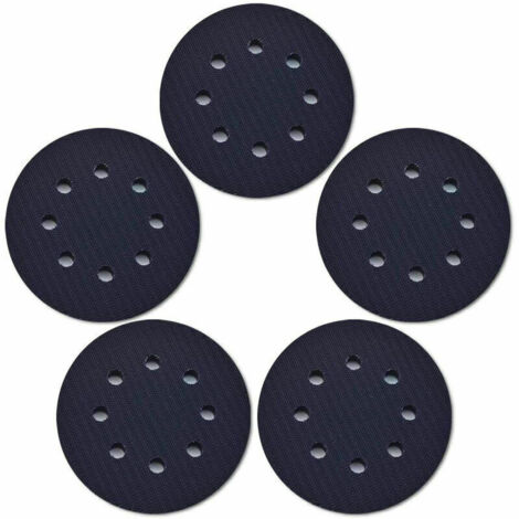 Tampone abrasivo morbido da 125 mm, tampone abrasivo morbido, tampone di supporto interfaccia, adatto per lucidatrici autopulenti pneumatiche ed elettriche (8 fori)