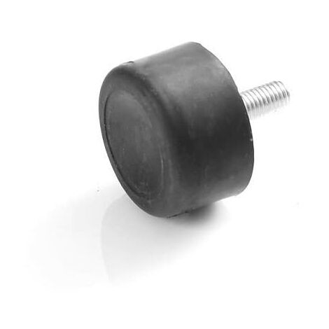 Tampone di gomma per piedino, con perno filettato unilaterale, diverse misure (M6 x 18, 20 x 23,5)