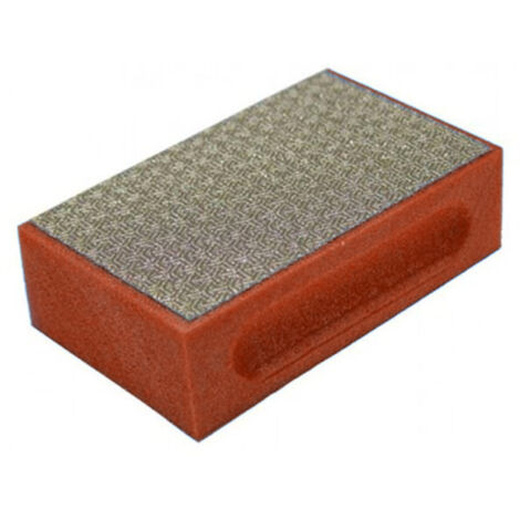 TAMPONE DIAMANTATO ROSSO 55x90MM GRANA 200 PER RIFINIRE I BORDI DI PIASTRELLE E LASTRE DOPO IL TAGLIO - RAIMONDI