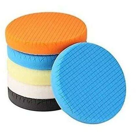Tampone lucidante, 5 pezzi 150 mm/6 pollici kit di lucidatura con spugna lucidante per lucidatrice per auto/per lucidatrice a doppia azione RO/DA