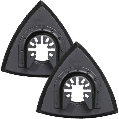 Tamponi abrasivi triangolari da 80 mm - Tamponi abrasivi per utensili multiuso oscillanti per levigatura del legno, 2 pezzi