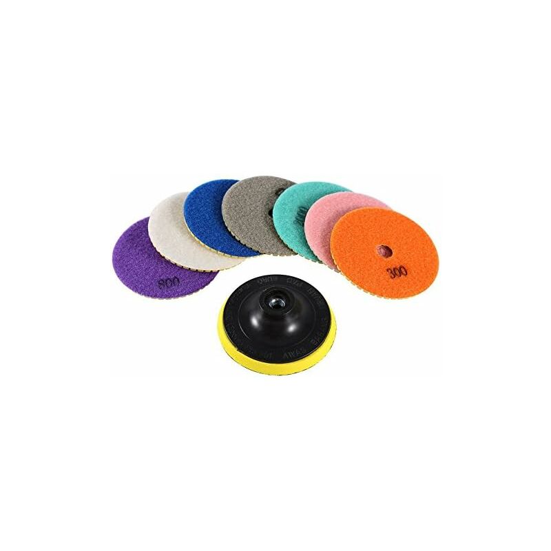 Kit 11 Pezzi Pastiglie Diamantate Per Lucidatura Marmo E Granito - 100mm Wet/Dry - Foto 6