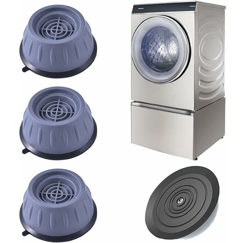 Tampons À Pied Machine À Laver 4 Pièces Universal Tapis Anti-Vibration pour Machine à Laver - Caoutchouc Antidérapant Coussinets/Pieds Stabilisateur