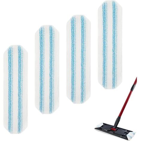 Tampons de nettoyage en microfibre O-Cedar H2pro - Élimine la saleté tenace du bois, du carrelage et du marbre. Réutilisables et très absorbants (lot de 4).