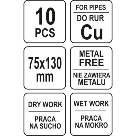 Tampons de nettoyage Yato yt-63740 flexibles rust removal