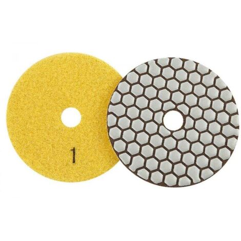 Tampons de polissage diamant-paquet de 7 tampons de polissage diamant secs 4 "/100 mm pour marbre, granit, pierre, béton