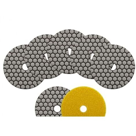 Tampons de Polissage Diamant Secs 100 mm – Lot de 7 Disques pour Marbre Granit Pierre Béton – Finition Haute Précision