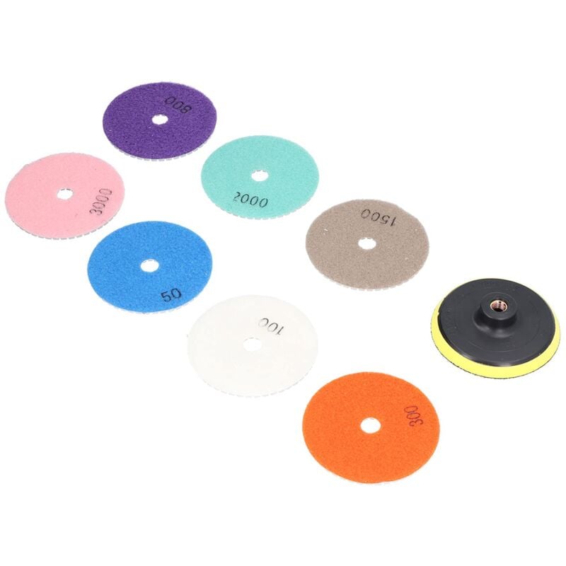 Ej.Life Tampons de polissage diamantés, kit de polissage sec humide résistant à l'usure pour renforcer la dissipation rapide de la chaleur 7 pièces