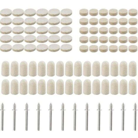 Tampons de polissage en feutre de laine  102, disques abrasifs pour outils rotatifs, diamètres assortis : 10/13/25 mm
