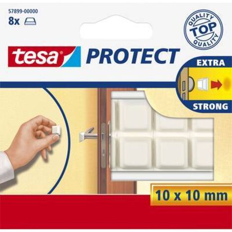 Tampons de protection Tesa® tesa 57899-00000-01 (L x l) 10 mm x 10 mm blanc 8 pc(s) W044291