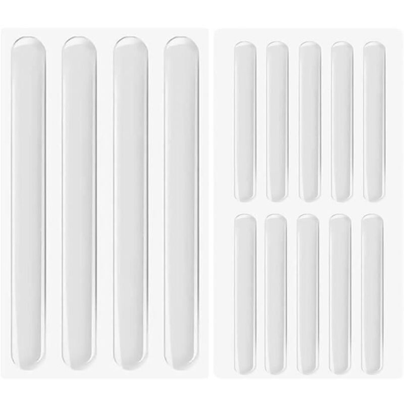 Tampons de Protection Transparents,14PCS Pare-Chocs en Caoutchouc Tapis De Meubles Anti-Bruit Transparent pour Portes D'armoires