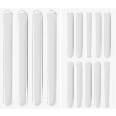 Tampons de Protection Transparents,14PCS Pare-Chocs en Caoutchouc Tapis De Meubles Anti-Bruit Transparent pour Portes D'armoires