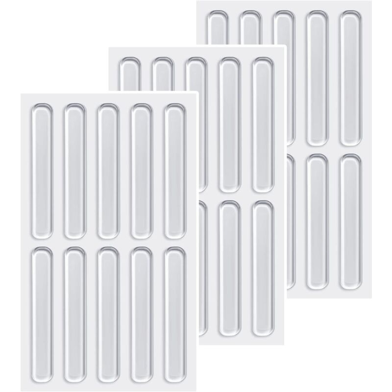 Tampons de Protection Transparents,30PCS Pare-Chocs en Caoutchouc Tapis De Meubles Tapis Anti-Bruit Transparent pour Portes D'armoires,Cuisine,Salle