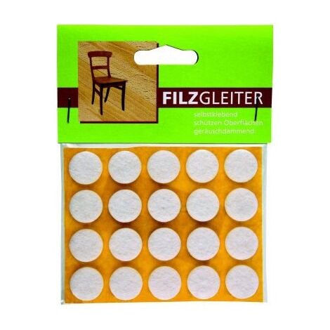 Tampons feutre Sk marron 17mm 20 St. (Par 25)